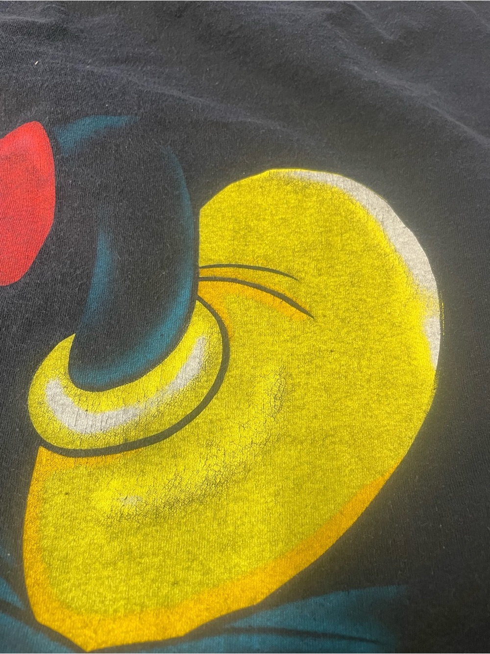 Vintage 90s Disney Big Mickey AOP Faded T-Shirt - Picture 5 of 8
